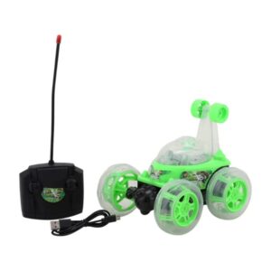 BEN-10 Rechargeable- Remote Control 360 Degree Rotating Stunt CAR for Kids G3 (Green)