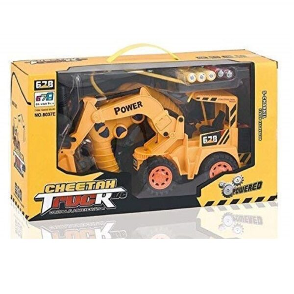 MTC Rechargeable Excavator Construction JCB Truck Toys with Batteries Wireless Remote Control Model :8037E - Yellow and Black