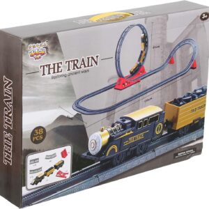 Large Train Set with Tracks, Battery Operated Toy Train