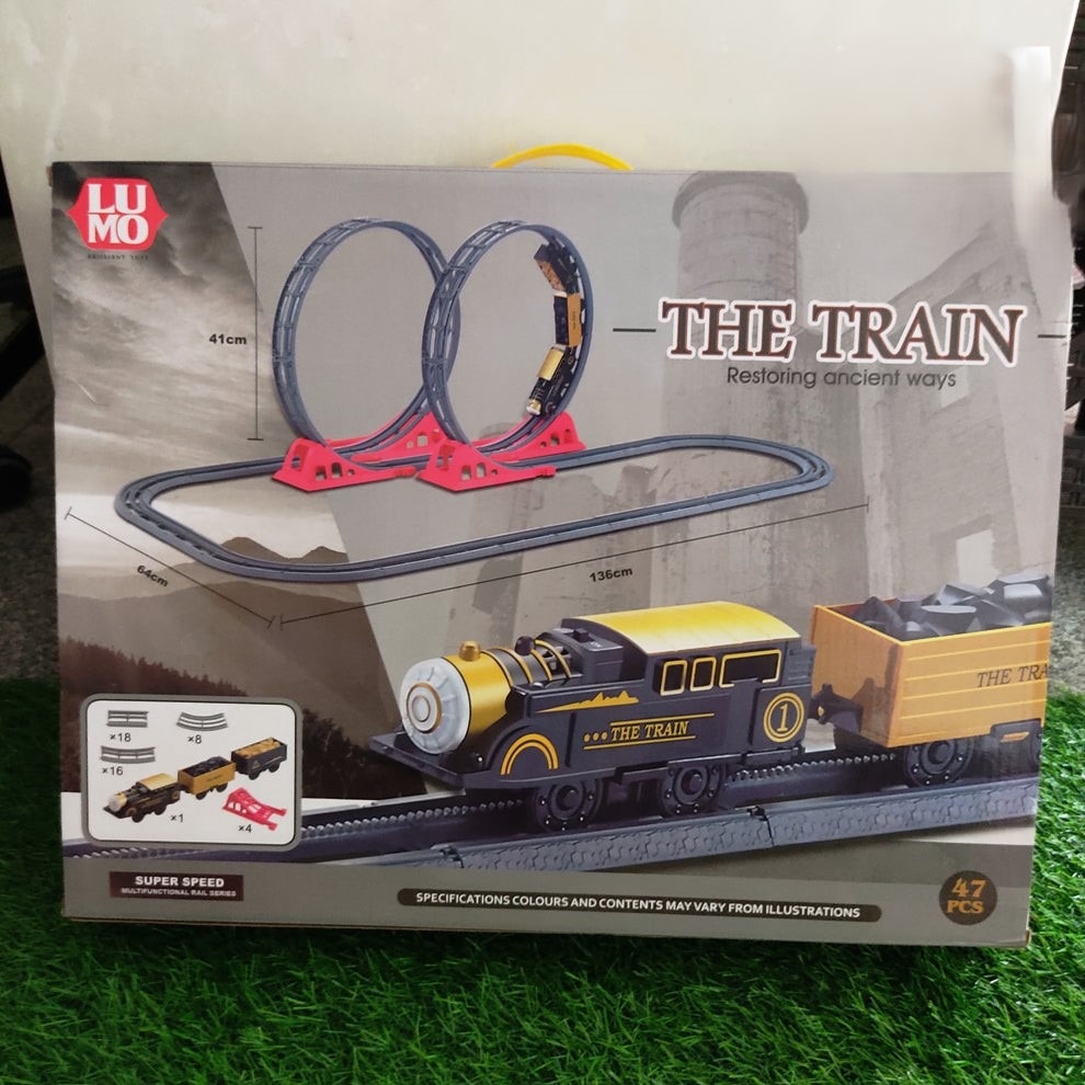 Large Train Set with Tracks, Battery Operated Toy Train Set with Sound ...