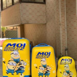 Kids Cartoon Printed Trolley Bag/Suitcase (Minion) (set of 3)